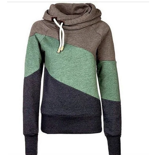 Womens Three Colour Shades Hoodie