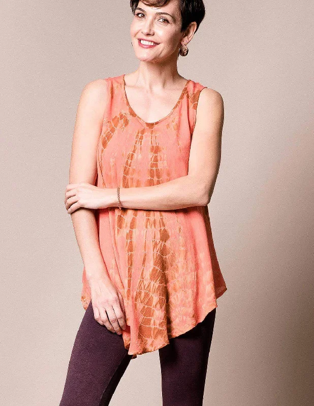 Tie-Dye Swing Tank - Coral