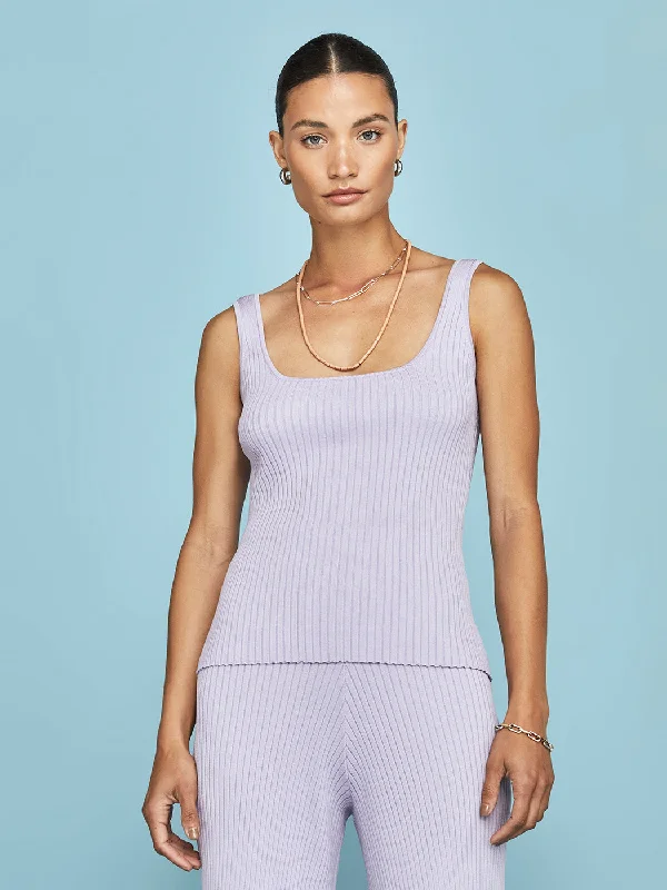 Wide Scoop Neck Cami - Lavender